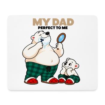 Perfekter Vater – lustiger Eisbär-Vater - Mousepad (Querformat) - Weiß - Vorne