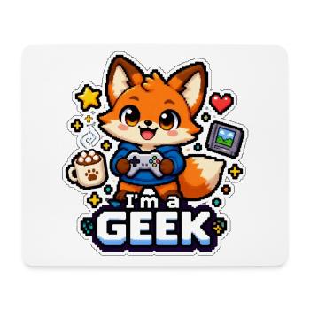 ICH BIN EIN NERD - Renard Coffee - Mousepad (Querformat) - Weiß - Vorne