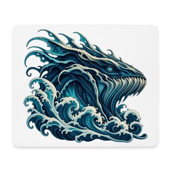 Leviathan Wellenmonster - Mousepad (Querformat) - Weiß - Vorne