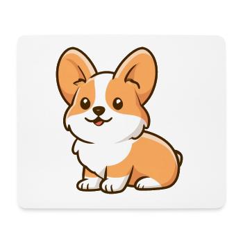 Corgi - Mousepad (Querformat) - Weiß - Vorne