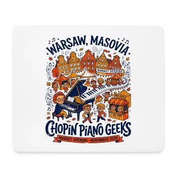 Warsaw Masovia Chopin Piano Geeks Oct - Mousepad (Querformat) - Weiß - Vorne