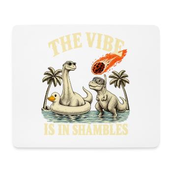 Vintage Dinosaurier Die Stimmung ist im Chaos - Mousepad (Querformat) - Weiß - Vorne