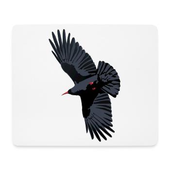 Rotschnabel-Chough-Flug - Mousepad (Querformat) - Weiß - Vorne