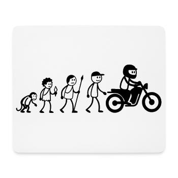 Evolution Biker Motorradfahrer Motorcycle Moped - Mousepad (Querformat) - Weiß - Vorne