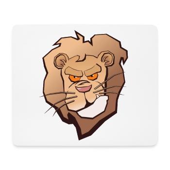Mürrischer Löwenkopf - Mousepad (Querformat) - Weiß - Vorne