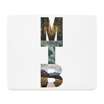 MTB- und Naturthema - Mousepad (Querformat) - Weiß - Vorne
