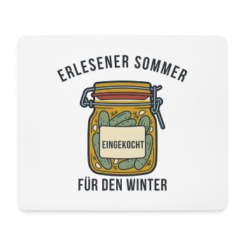 Einkochen Geschenk – Eingekocht für den Winter - Mousepad (Querformat) - Weiß - Vorne