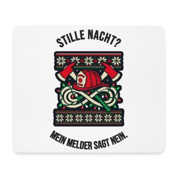 Feuerwehr Weihnachten Melder Ugly Christmas - Mousepad (Querformat) - Weiß - Vorne