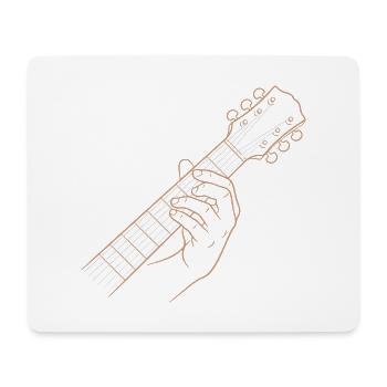 Gitarren-Griffbrett Handlinien-Kunst-Musiker-Tee - Mousepad (Querformat) - Weiß - Vorne