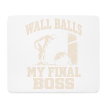 Wall Balls Hybrid Fitness Rennen Fitnessstudio Humor Männer - Mousepad (Querformat) - Weiß - Vorne