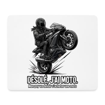 Motorrad, Biker, Biker - Mousepad (Querformat) - Weiß - Vorne