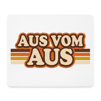 Aus vom Aus Retro Verbrenner Spruch - Mousepad (Querformat) - Weiß - Vorne
