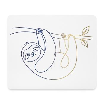 Faultier - Mousepad (Querformat) - Weiß - Vorne