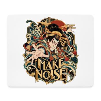 Ukiyo-E Krieger Make Noise - Mousepad (Querformat) - Weiß - Vorne