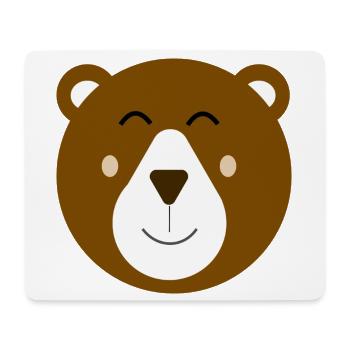 Süßer glücklicher brauner Bär - Mousepad (Querformat) - Weiß - Vorne