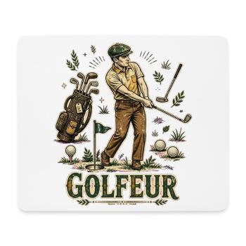 Golf, Golfer, ich bin ein Golfer - Mousepad (Querformat) - Weiß - Vorne