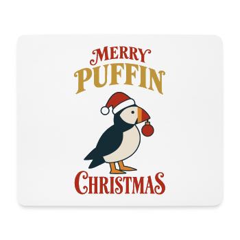 Frohe Papageitaucher Weihnachten Lustiger Weihnachtsvogel - Mousepad (Querformat) - Weiß - Vorne