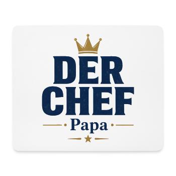 Papa Der Chef - Mousepad (Querformat) - Weiß - Vorne