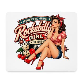 Rockabilly Pin-Up-Rucksack – Normandy Road - Mousepad (Querformat) - Weiß - Vorne