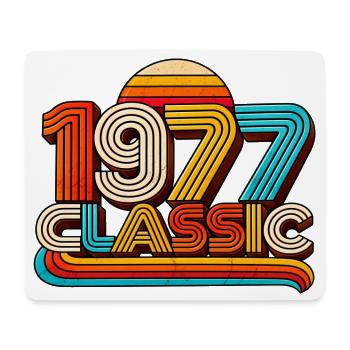 1977 Retro Rainbow Classic - Mousepad (Querformat) - Weiß - Vorne