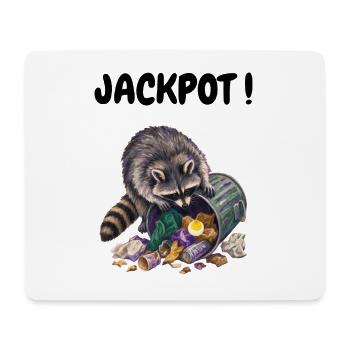 Waschbär, der gefüllte Eier frisst - Mousepad (Querformat) - Weiß - Vorne