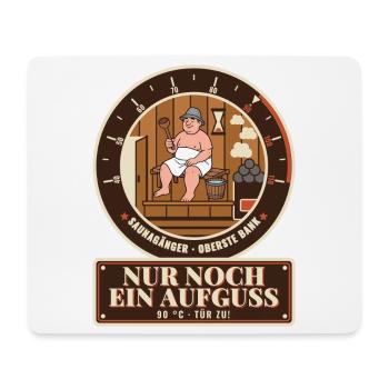 Saunagänger – Aufguss Sauna Geschenk Saunafan - Mousepad (Querformat) - Weiß - Vorne