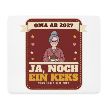 Oma 2027 – Schwangerschaft verkünden Oma Geschenk - Mousepad (Querformat) - Weiß - Vorne