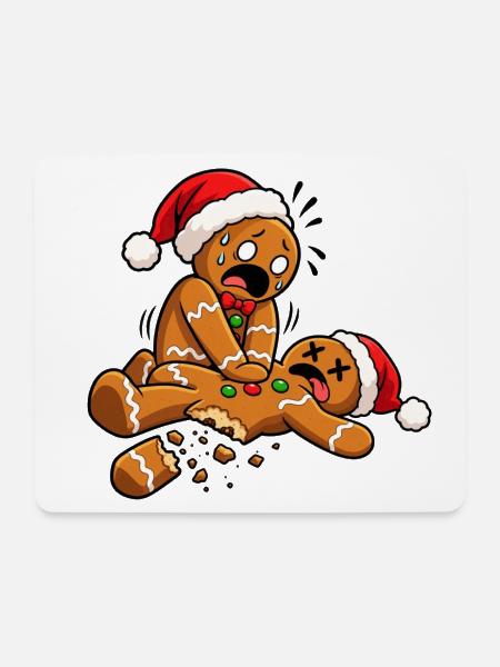 Lebkuchen Reanimation - Weihnachten - Mousepad (Querformat) - Weiß