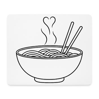 Ramen Love - Mousepad (Querformat) - Weiß - Vorne