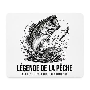Fischen, Fisch, Poisson, Pêcheur - Mousepad (Querformat) - Weiß - Vorne