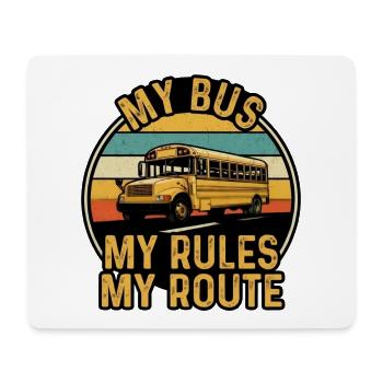 Mein Bus bestimmt meine Route - Mousepad (Querformat) - Weiß - Vorne
