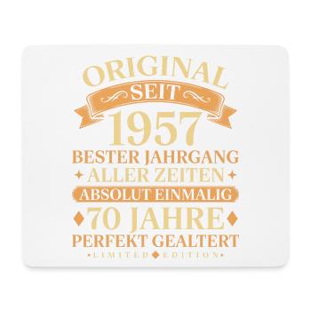 Geburtstag 1957 Jahrgang Einmalig 70 Jahre - Mousepad (Querformat) - Weiß - Vorne
