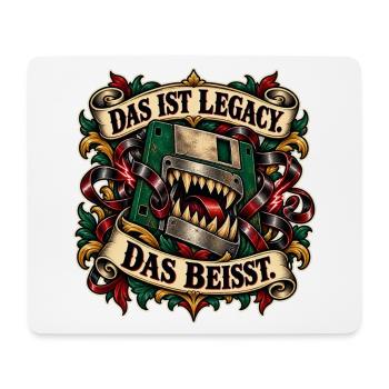 Legacy Beisst Kiefer Monster - Mousepad (Querformat) - Weiß - Vorne
