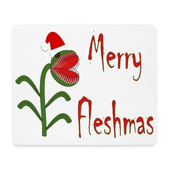 Fröhliche Fleischfliegenfalle der Santa-Venusfliegenfalle - Mousepad (Querformat) - Weiß - Vorne