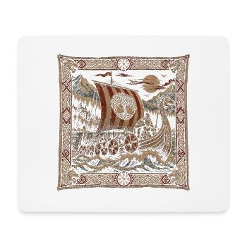 Wikinger – Nordischer Wandteppich - Mousepad (Querformat) - Weiß - Vorne