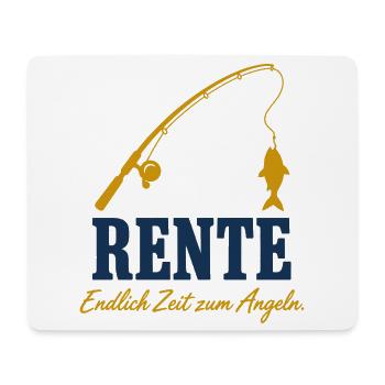Rente Angeln – Lustiges Rentengeschenk - Mousepad (Querformat) - Weiß - Vorne