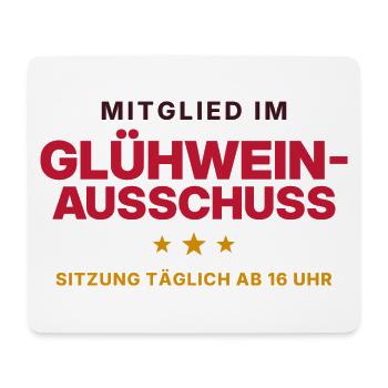 Mitglied im Glühwein-Ausschuss - Mousepad (Querformat) - Weiß - Vorne