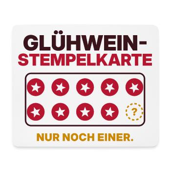 Glühwein-Stempelkarte - Mousepad (Querformat) - Weiß - Vorne