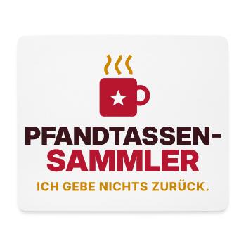 Pfandtassen-Sammler - Mousepad (Querformat) - Weiß - Vorne