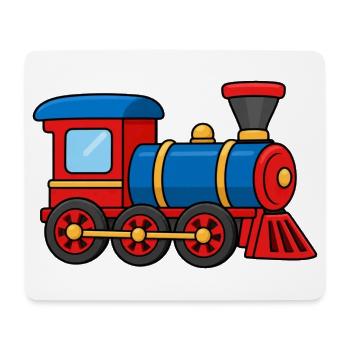Kleine bunte Lokomotive – Comic Zug - Mousepad (Querformat) - Weiß - Vorne