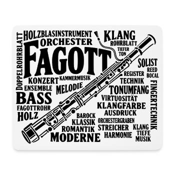 Fagott Orchester Klang Und Moderne Musik - Mousepad (Querformat) - Weiß - Vorne