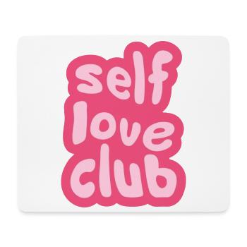Selbst Love Club Typografisch - Mousepad (Querformat) - Weiß - Vorne