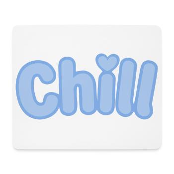 Chill Pastel Blue Bubble Text - Mousepad (Querformat) - Weiß - Vorne