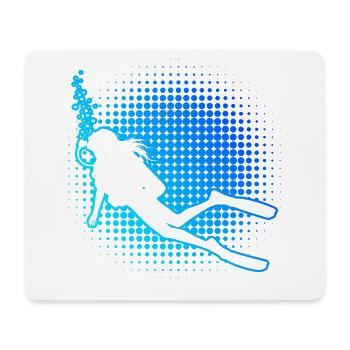 Geschenkidee für die Freediverin mit Gerätetauchen - Mousepad (Querformat) - Weiß - Vorne
