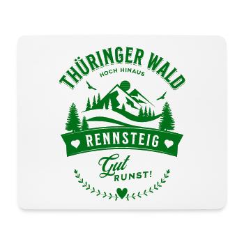 Thüringer Wald Hoch Hinaus Rennsteig Gut Runst - Mousepad (Querformat) - Weiß - Vorne