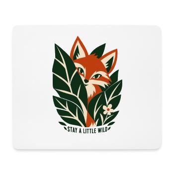 Waldfuchs im Laub - Mousepad (Querformat) - Weiß - Vorne