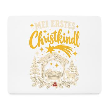 Mei erstes Christkindl Baby bairisch - Mousepad (Querformat) - Weiß - Vorne