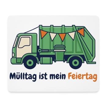 Müllauto – Mülltag ist mein Feiertag - Mousepad (Querformat) - Weiß - Vorne