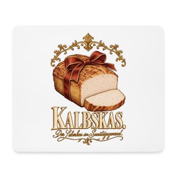 Kalbskas Leberkas im Sonntagsgwand - Mousepad (Querformat) - Weiß - Vorne