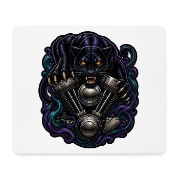 Schwarzer Panther V2 Motor Tattoo Biker T-Shirt - Mousepad (Querformat) - Weiß - Vorne